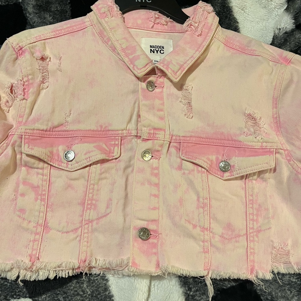 NWOT Madden NYC 3XL Denim Cropped Jacket